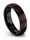 Black Tungsten Anniversary Ring Tungsten I Love You Bands Him Wife Promise - Charming Jewelers