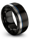 Black Wedding Ring Set for His and Boyfriend Tungsten Band for Lady Shinto - Charming Jewelers