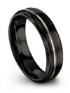 Brushed Black Wedding Ring for Male Husband and Wife Ring Tungsten Couple - Charming Jewelers