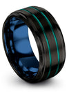 Wife Promise Ring Sets Tungsten Wedding Ring Sets Simple Engagement Male Bands - Charming Jewelers
