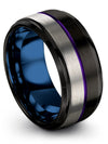 Wedding Bands Sets in Black Engraved Ring Tungsten Engraved Black Bands Set - Charming Jewelers