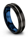 Female Bling Ring Lady Black Grey Tungsten Wedding Band Black Engagement Male - Charming Jewelers