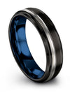 Black Ring Wedding Bands for Mens Tungsten Rings Wedding