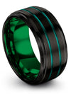 Small Wedding Ring for Female Tungsten Brushed Wedding Rings Solid Black Men&#39;s - Charming Jewelers