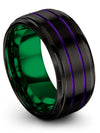 Couple Anniversary Band for His and Her Tungsten Ring Husband and Him Black - Charming Jewelers