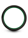 10mm Green Line Wedding Ring Woman Tungsten 10mm Matching Best Uncle Ring - Charming Jewelers