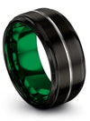 Black Grey Wedding Ring Tungsten Ring for Female 10mm Custom Rings for Woman&#39;s - Charming Jewelers