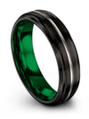 Wedding Bands Set Female and Men One of a Kind Tungsten Rings Black Bands Men - Charming Jewelers