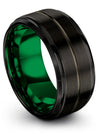 Couple Anniversary Band for His and Her Tungsten Ring Husband and Him Black - Charming Jewelers