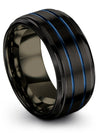 Engagement Womans Rings Wedding Band Tungsten Black Ring Engraved Ring Black - Charming Jewelers