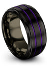 Black and Purple Wedding Rings Men&#39;s Tungsten Female Wedding Ring Couples - Charming Jewelers