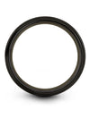 Lady Black Plain Wedding Rings Tungsten Rings Woman Brushed Unique Black - Charming Jewelers
