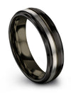 Matching Couple Wedding Band Tungsten Carbide Bands Brushed Lady Promis Band - Charming Jewelers