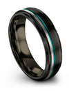 Unique Promise Band for Couples Tungsten Black Band Womans Engagement Band Male - Charming Jewelers