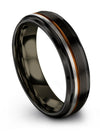 Black Ring Wedding Band Sets for Him and His Tungsten