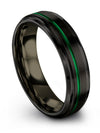 Plain Wedding Band Sets for Fiance and Wife Awesome Ring 6mm Black Bands Female - Charming Jewelers