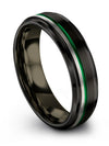 Guy Black Metal Wedding Ring Tungsten Engagement Man Bands for Guy Simple Black - Charming Jewelers