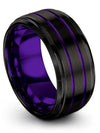 Wedding Rings Tungsten Matte Band for Mens Matching Promise Rings for Couples - Charming Jewelers
