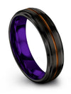Wedding Rings for Him Tungsten Band Black for Woman Black Engagement Guy Bands - Charming Jewelers