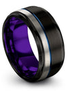 Plain Black Wedding Rings Cute Tungsten Rings Personalized Couple Bands 10mm - Charming Jewelers