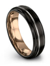 Wedding Rings Set for Him and Boyfriend Black Grey Black Tungsten Ring Set - Charming Jewelers