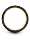 Brushed Black Woman Wedding Bands Lady Black Bands Tungsten Mid Ring for Lady - Charming Jewelers