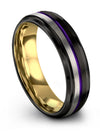 Womans Promise Rings Black Tungsten Fancy Tungsten Bands Son Present Men - Charming Jewelers