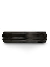 Brushed Black Wedding Ring Special Tungsten Bands Engagement Guy Band Black - Charming Jewelers