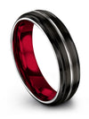 Wedding Bands Sets for Girlfriend and Husband Tungsten Brushed Wedding Band - Charming Jewelers