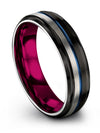 Ring Wedding Couple Carbide Tungsten Wedding Rings for Lady Man Black Band - Charming Jewelers
