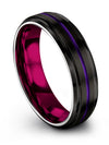 Lady Wedding Bands Black Tungsten Wedding Rings for Guy Woman Black Ring - Charming Jewelers