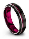 His and His Wedding Ring Black Matching Tungsten Bands for Couples His and Her - Charming Jewelers