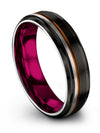 Solid Wedding Bands for Ladies Tungsten Ring Couples Set Black and Ring - Charming Jewelers