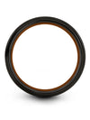 Brushed Black Wedding Rings for Men&#39;s Brushed Tungsten Black Ring for Female - Charming Jewelers