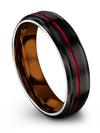 Guy Black Jewelry Man Wedding Rings 6mm Tungsten Boyfriend and Husband Rings - Charming Jewelers