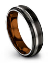 Matte Black Ladies Wedding Rings Womans Tungsten Wedding Unusual Engagement - Charming Jewelers