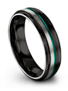 Carbide Wedding Band Guy Tungsten Man Band Black and Black Engagement Woman - Charming Jewelers