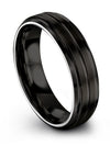 Pure Black Wedding Ring for Fiance and Husband Fancy Wedding Rings Customizable - Charming Jewelers