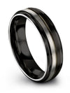 Tungsten Black Wedding Ring for Guy Tungsten Engagement Womans Bands Girlfriend - Charming Jewelers