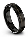 Black Wedding Step Bevel Tungsten Carbide Ring for Mens Black Hand Promise - Charming Jewelers