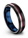 Guy Ladies Wedding Rings Woman Black Gunmetal Tungsten Wedding Rings 6mm - Charming Jewelers