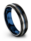 Anniversary Wedding Ring for Woman Tungsten Black Lady Couple Jewelry Cute - Charming Jewelers