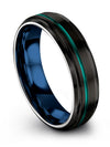 6mm Black Tungsten Ring Black Minimalist Band Set 55th Birth Day Gift for Car - Charming Jewelers