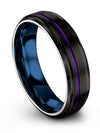Plain Wedding Bands Male Tungsten Bands Matte Black Female Promise Bands - Charming Jewelers