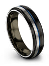 Him and Her Black Wedding Rings 6mm Woman&#39;s Tungsten Wedding Band Black - Charming Jewelers