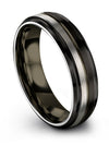 Modern Wedding Band for Man Tungsten Band for Men&#39;s Black 6mm Black Band - Charming Jewelers