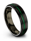 Womans Black Wedding Bands 6mm Special Edition Bands Black Bands Band Aunt His - Charming Jewelers