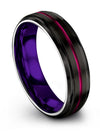 Men&#39;s Promise Ring Tungsten Carbide Wedding Rings Black Tungsten Guy Bands - Charming Jewelers