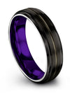 Jewelry Wedding Bands for Men Tungsten Rings for Men&#39;s Brushed Black Coupled - Charming Jewelers