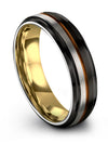 Girlfriend and Wife Wedding Bands Sets Womans Tungsten Band Male 6mm Copper - Charming Jewelers